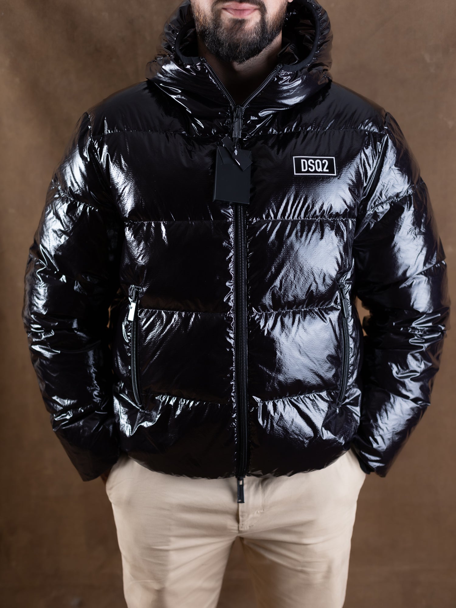 Dsquared2 logo patch puffer jacket!!!