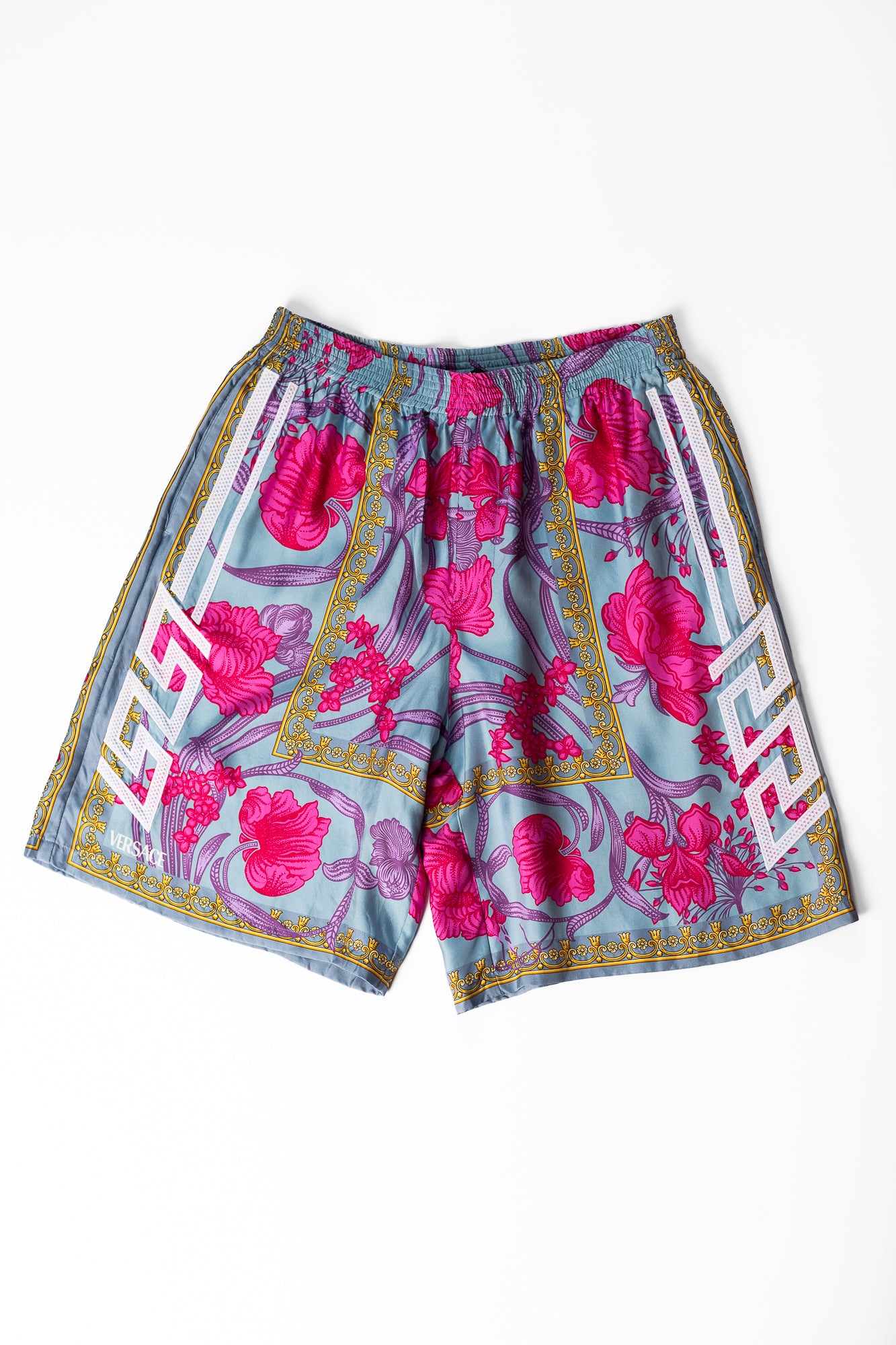 Versace Floral print Silk short pants