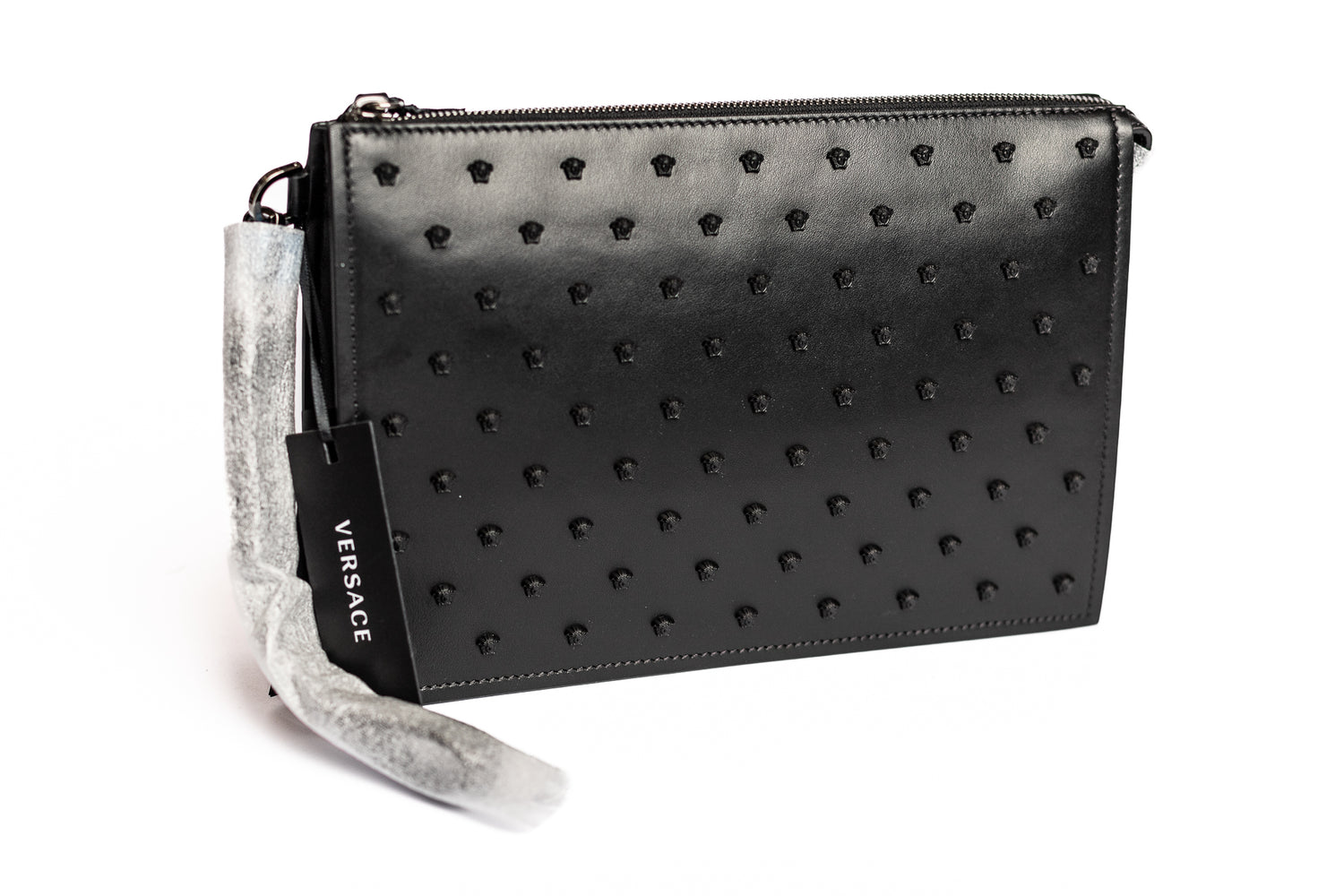 VERSACE Medusa Stud Clutch Bag - Black