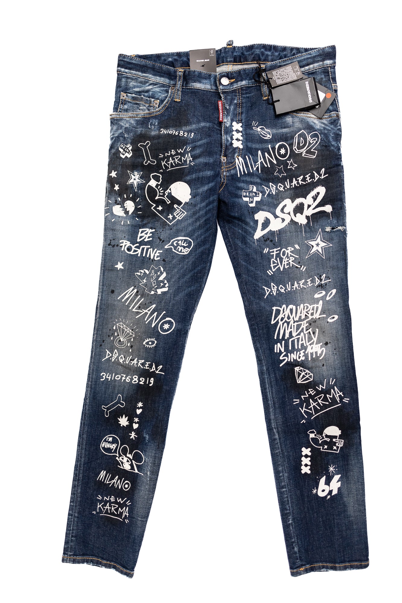 BLUGI DSQUARED2, Dark Graffiti Wash Skater