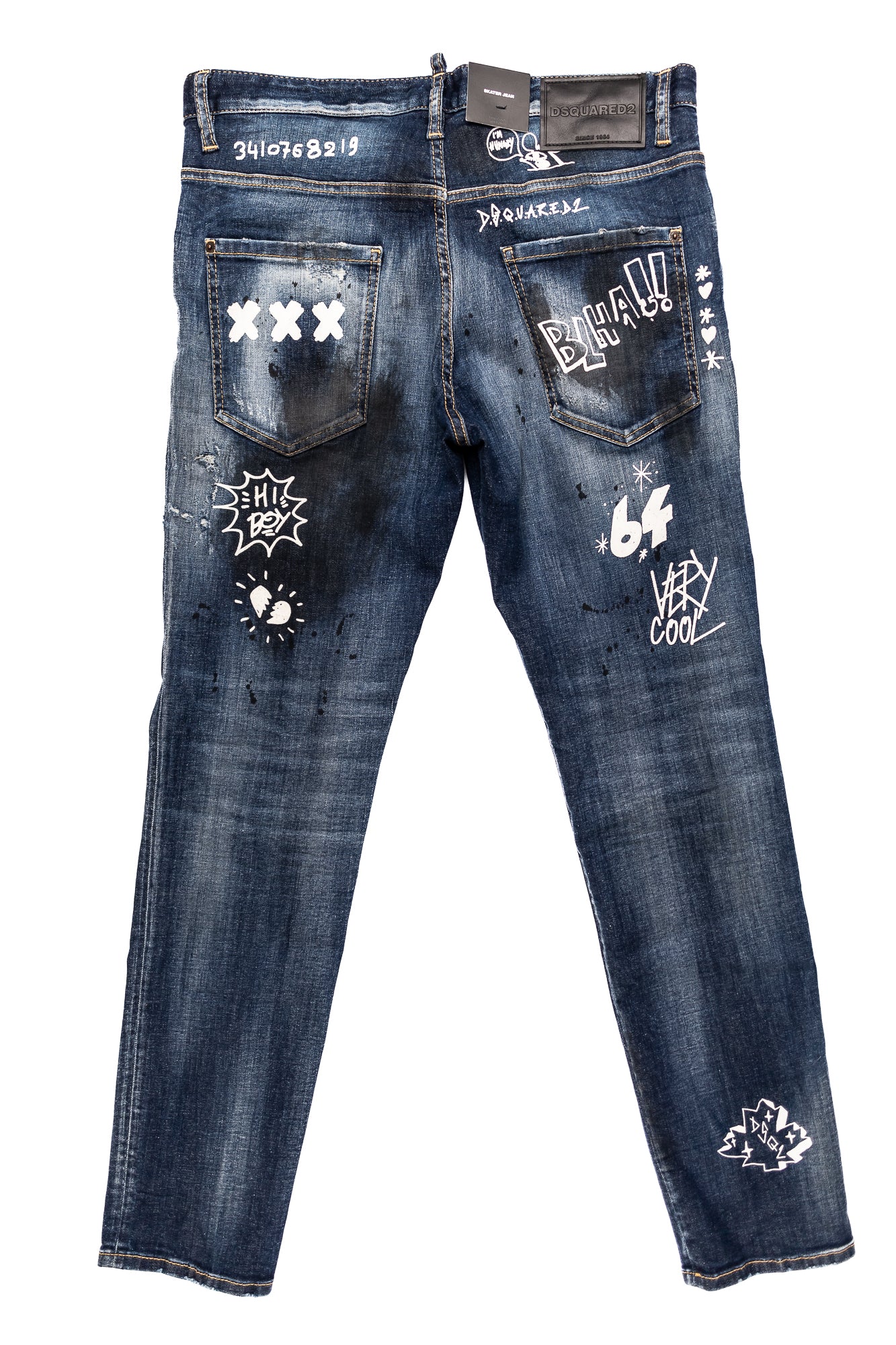 BLUGI DSQUARED2, Dark Graffiti Wash Skater