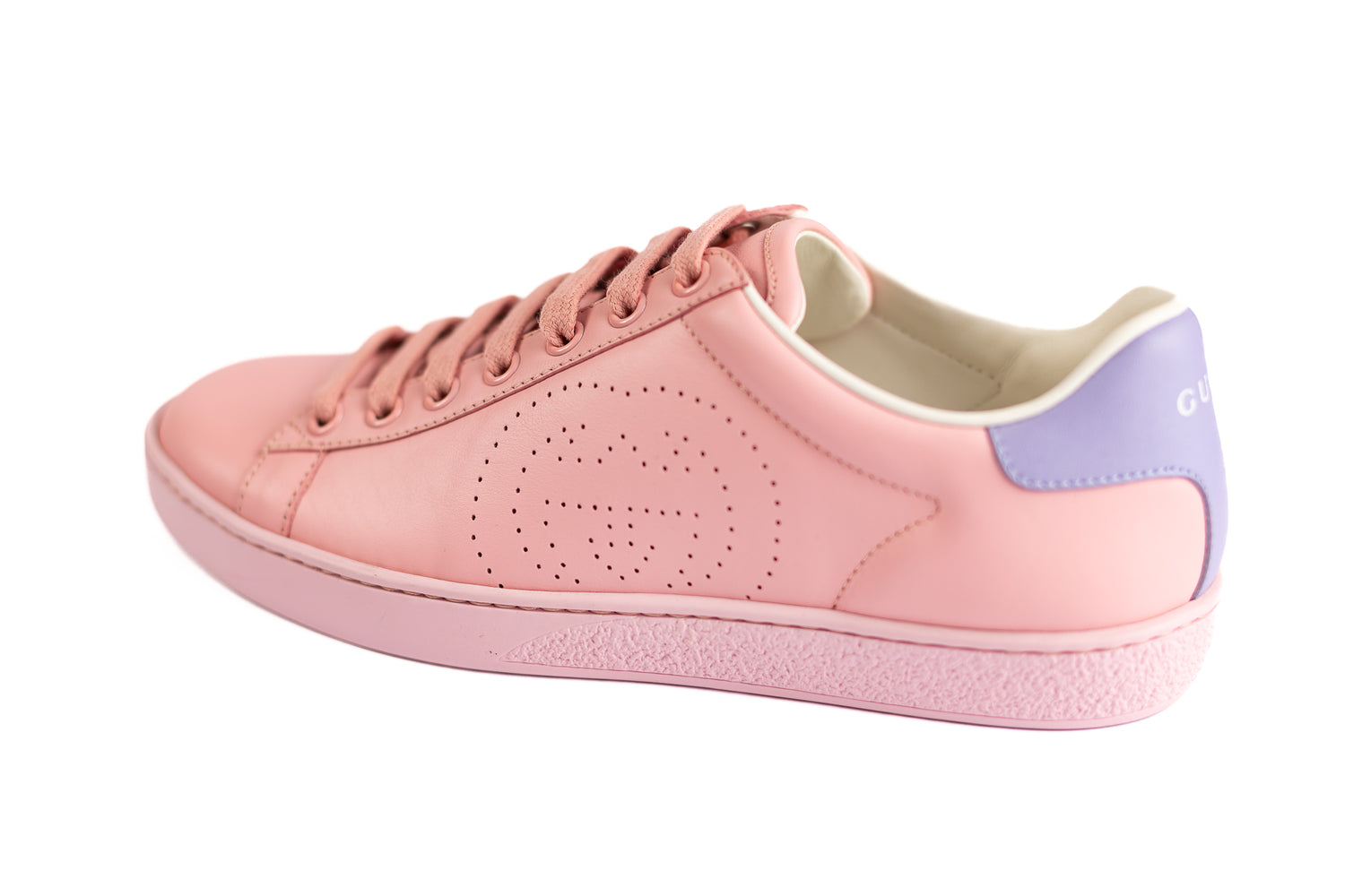 GUCCI Gucci Pink/Purple Leather New Ace Sneakers