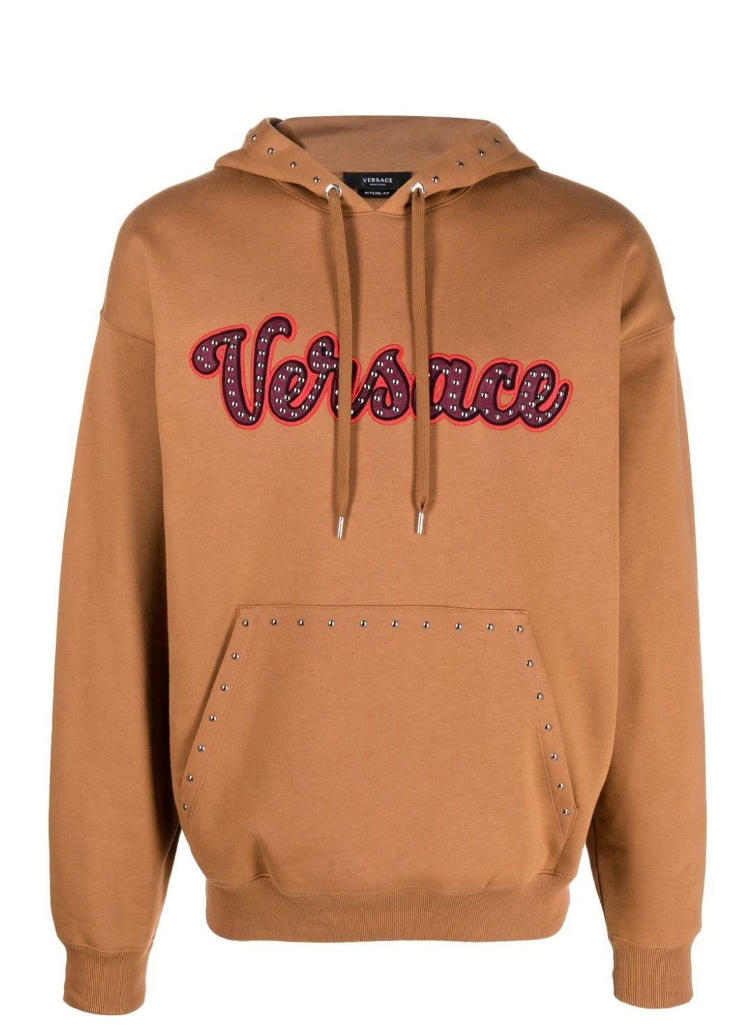 VERSACE BROWN HOODIE WITH LOGO